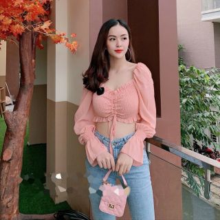 Áo croptop rút dây sẹc xy