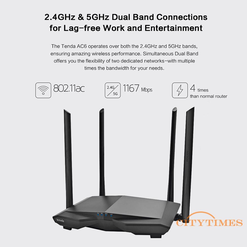 Thiết Bị Phát Wifi 1200mbps Tenda Ac6 | BigBuy360 - bigbuy360.vn