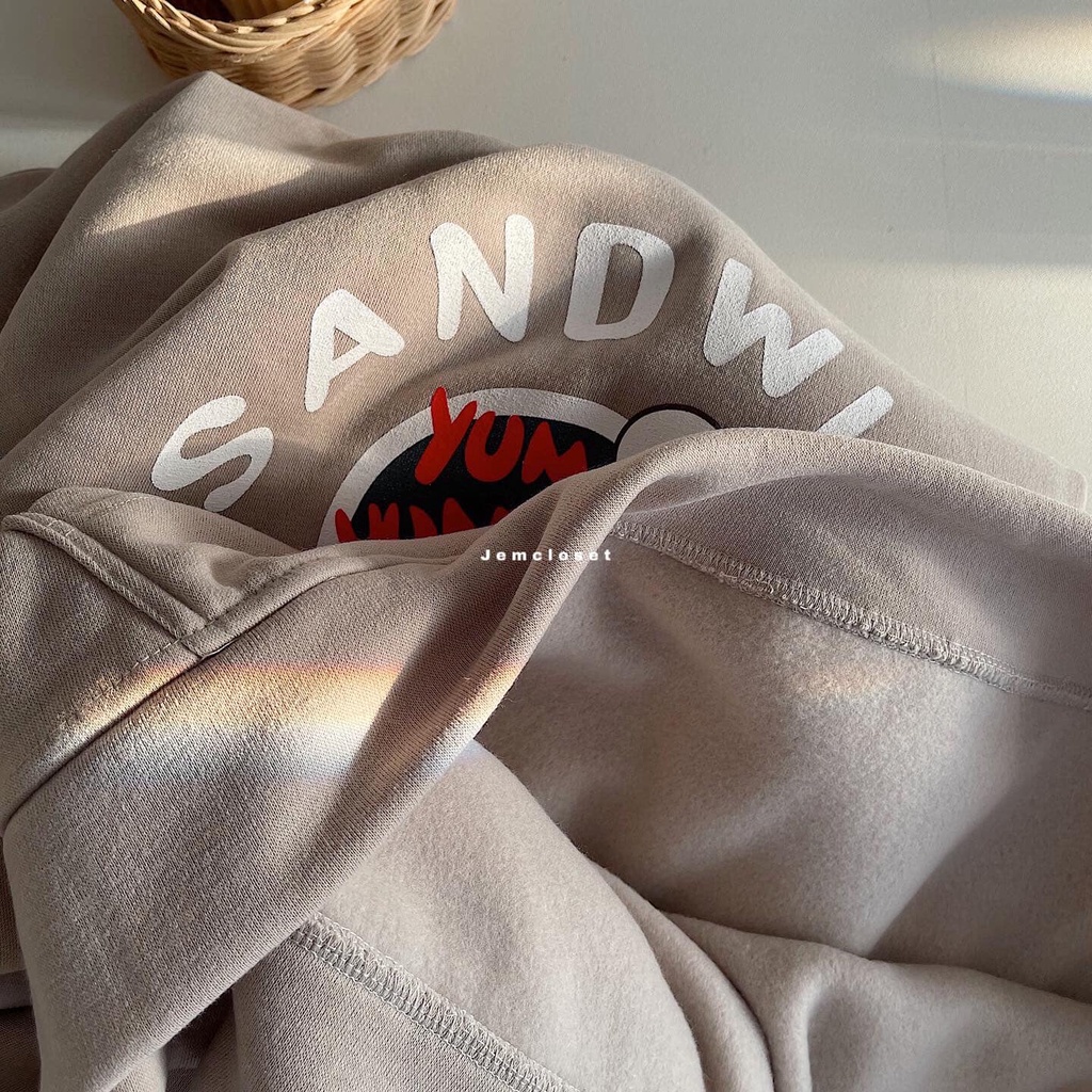 Áo Hoodies Nữ Form Rộng JEMCLOSET Sandwich Họa Tiết Chú Vịt Đáng Yêu Phong Cách Hàn Quốc Thoải Mái Năng Động - 10231 | BigBuy360 - bigbuy360.vn