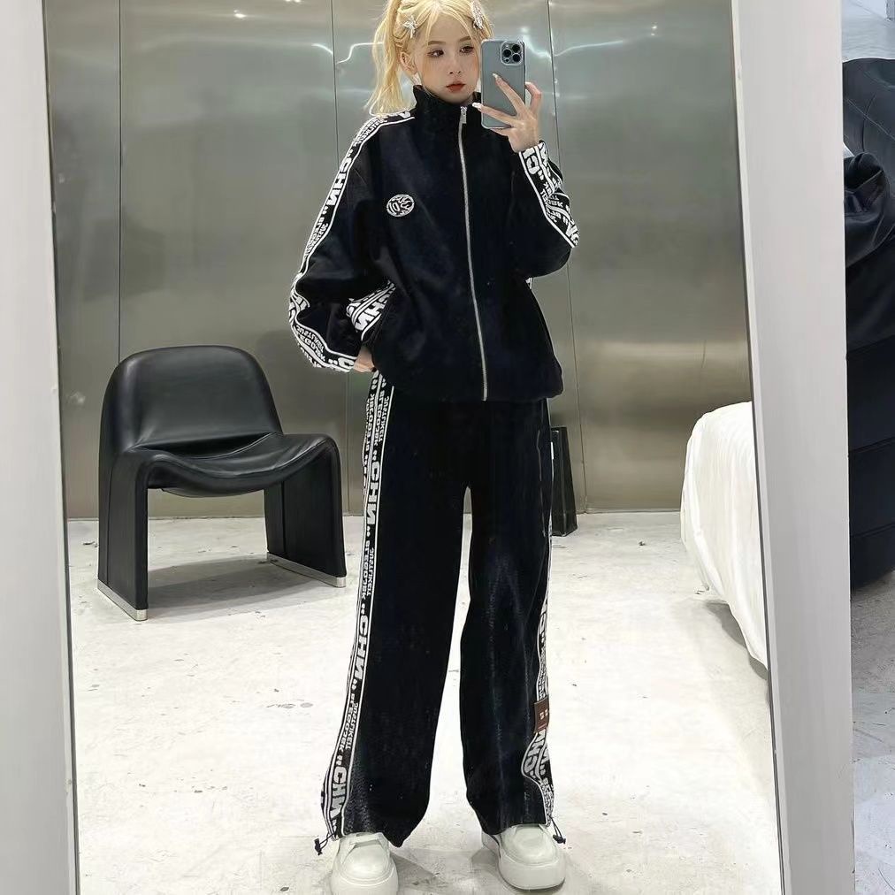 Set Đồ Thể Thao Gồm Áo Khoác Cổ Đứng Và Quần Dài Thời Trang Mùa Thu 2022