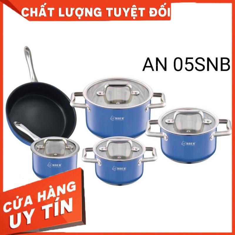 BỘ NỒI ARBER Inox đáy từ CAO CẤP AN05SDT Hàng chính hãng