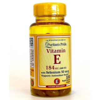 Viên Puritan’s pride vitamiin e 184mg Thương hiệuPuritan’s PrideDung tích100 viên/ 1 hộp