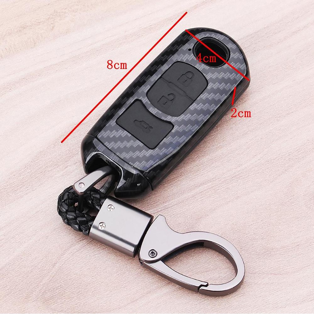 Ốp chìa khóa ô tô Mazda loại 3 nút(Mazda 2, 3, 6, CX-5,Cx8)  Vân CacBon Cao Cấp , TPU silicon dẻo