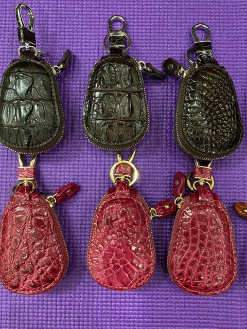 MÓC KHÓA XE HƠI DA CÁ SẤU THẬT 100%