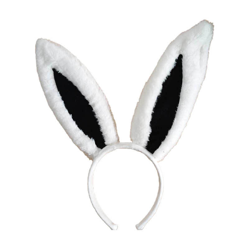 Băng Đô Cài Tóc Tai Thỏ Phối Lông Xù Đáng Yêu Kiểu Lolita