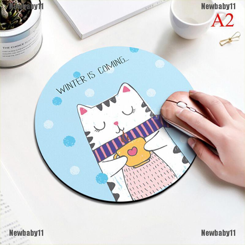 Miếng lót chuột máy tính bằng cao su hình tròn chống trượt đáng yêu