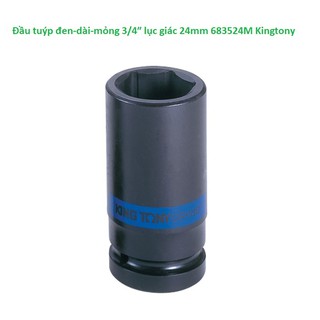 Đầu tuýp đen-dài-mỏng 3/4″ lục giác 24mm 683524m kingtony