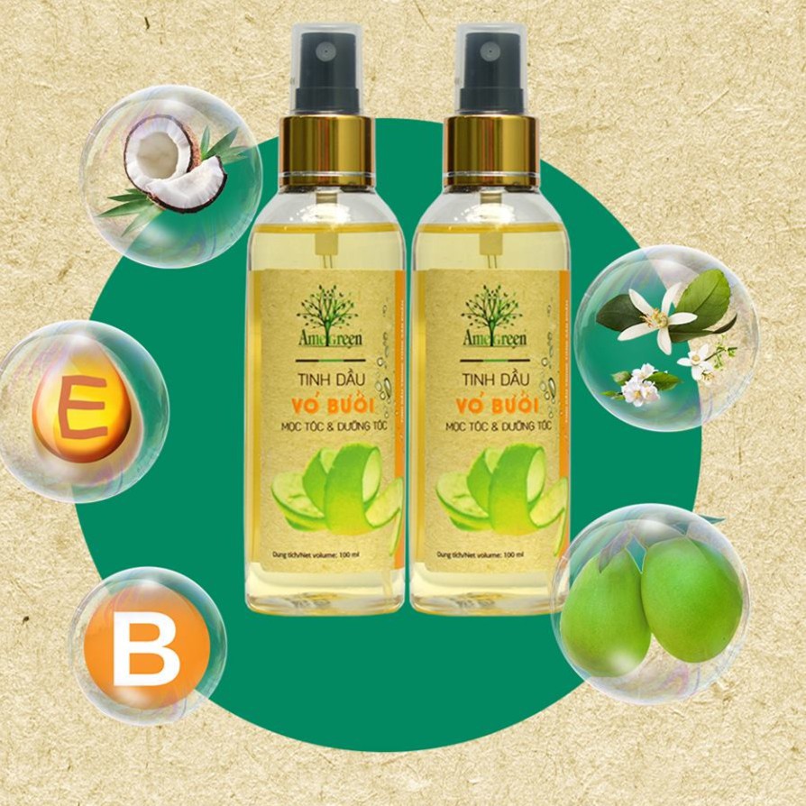 2 Serum tinh dầu vỏ bưởi kích mọc tóc AmeGreen