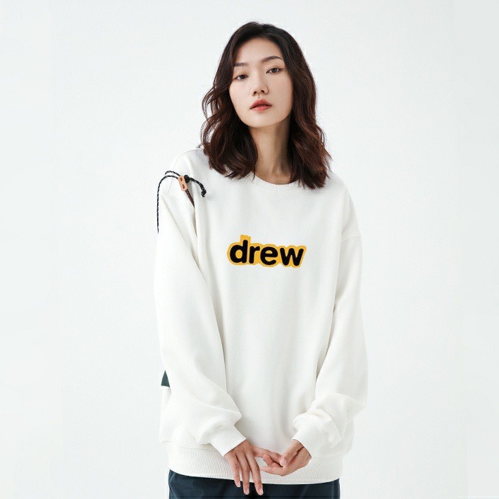 Sweater In Chữ DREW Chất Nỉ dày Cotton 100% Form Rộng Nam Nữ