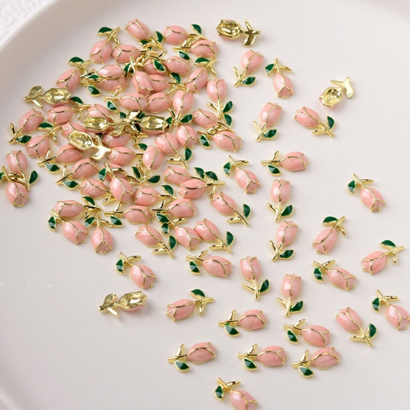 Miếng Dán Trang Trí Móng Tay Hình Hoa tulip Charms