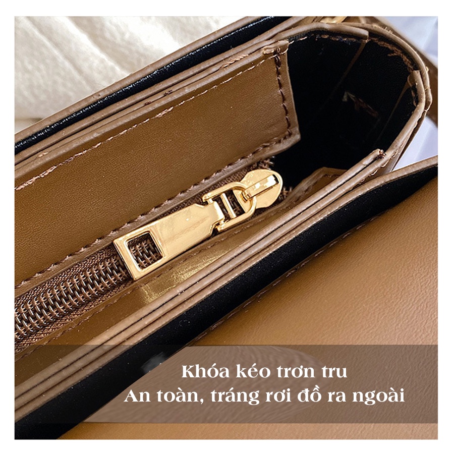 Túi xách nữ đeo chéo hàn quốc hai ngăn cao cấp.Túi sách nữ đeo vai cao cấp giá rẻ đi chơi hot trend 2022 T9