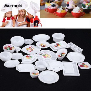 Mermaid 33 Pcs Kitchen Dinner Tableware atures Cup Dish Funny