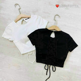 áo croptop đan dây sau lưng
