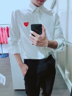 ÁO SƠMI THÊU TIM