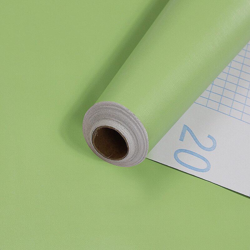 Cuộn 5M PVC giấy dán tường (có sẵn keo dán)- NỀN NHÁM MÀU XANH LÁ KT199