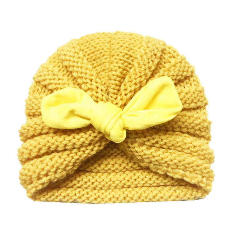 Mũ turban len hình nơ cho bé (0 - 2 tuổi)