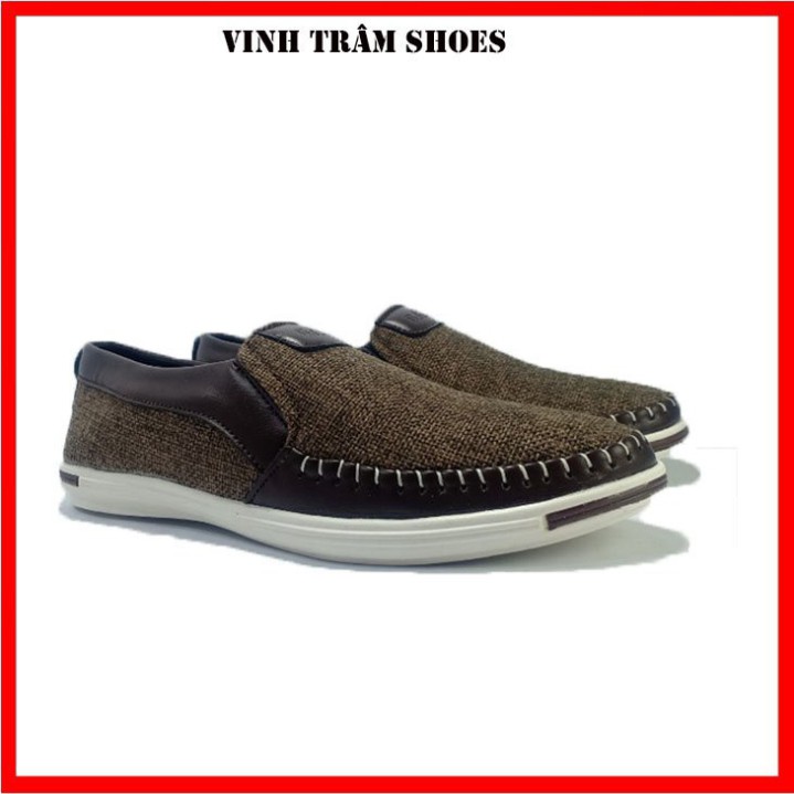 [ FREE SHIP ] Giày lười mọi vải nam đế cao 3cm đế cao su chống trơn trượt hàng sẵn kho 38 - 43 bảo hành 1 đổi 1