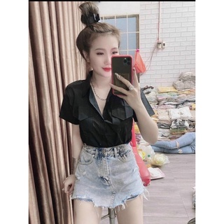 🌈𝐆𝐈𝐀́ 𝐗𝐔̛𝐎̛̉𝐍𝐆💢 Áo sơ mi 2 màu trắng đen
