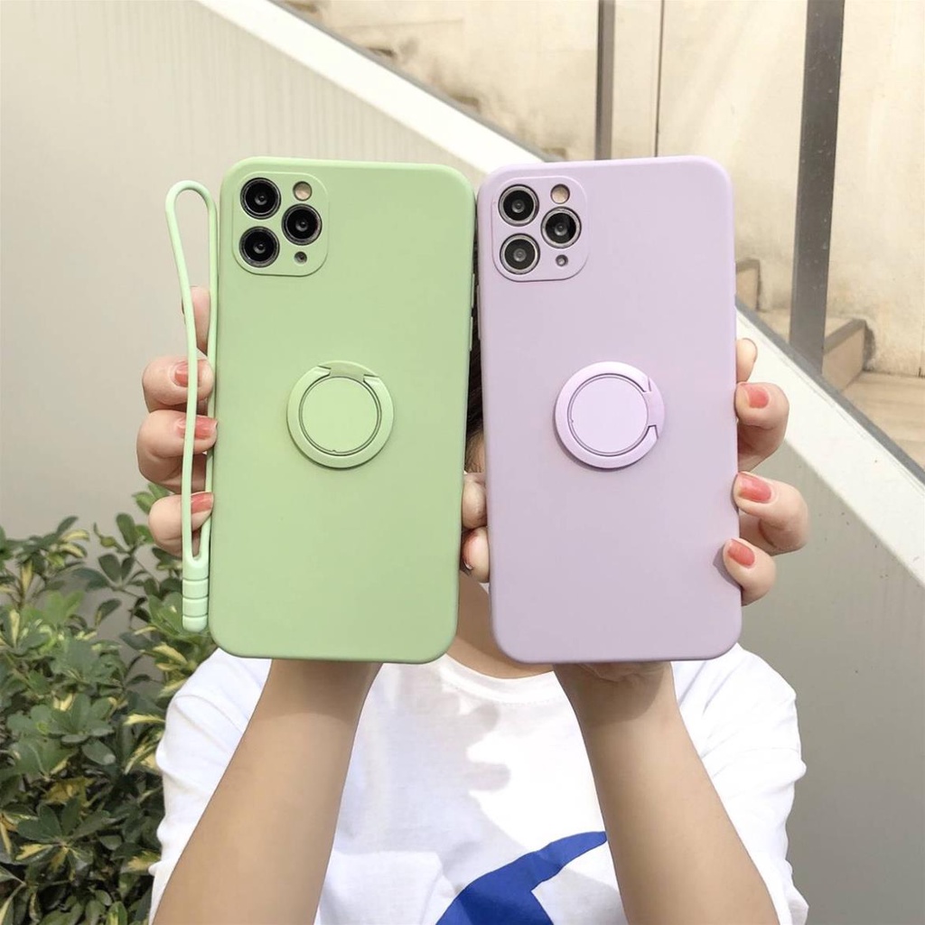 Ốp điện thoại có nhẫn đỡ và dây cho dòng iPhone 12 Pro Max Apple , IP11, XS MAX iPhone 7/8 Plus SE iPhone12 mini