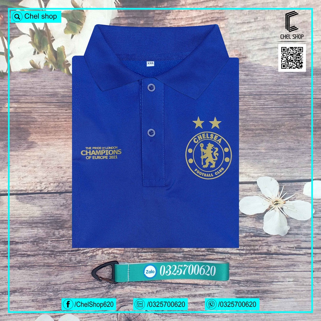 Áo polo cao cấp Chelsea Winner UCL 2021 [ẢNH THẬT]