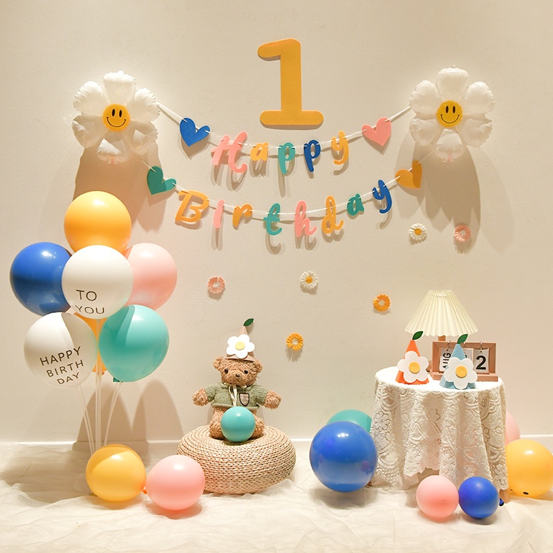 Bộ Bong Bóng Trang Trí Tiệc Sinh Nhật Cho Bé
