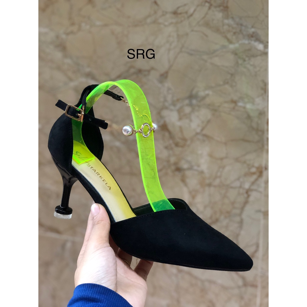 FREESHIP GIÀY SANDAL NỮ, GIÀY CAO GÓT NỮ QUAI NGỌC BÍT MŨI DA LỘN GÓT SANG CHẢNH HH32/TH153