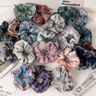 Buộc tóc Cột Tóc Vải Scrunchies nhiều màu,caro,chấm bi,hoa...cực xinh