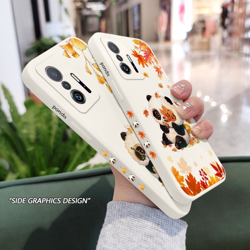 Bao Da Điện Thoại Hình Gấu Trúc Hoạt Hình Cho xiaomi mi 13t 12t 11t 10t pro lite mi 9t pro Ốp