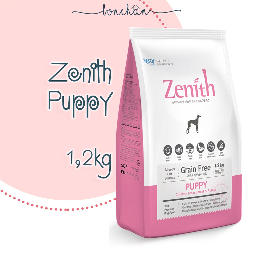 [Mã PET50K giảm Giảm 10% - Tối đa 50K đơn từ 250K] Hạt mềm Zenith Puppy cho chó con 1,2kg