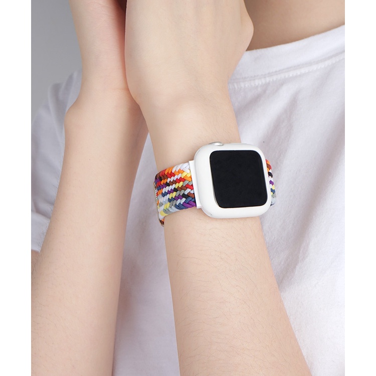 Dây Đeo Nylon Cho Đồng Hồ Thông Minh Apple Watch Dòng 7 6 SE 5 4 3 2 1 44mm 40mm 42mm 38mm