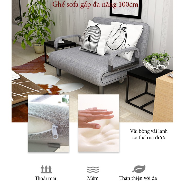 1.GSFDN1.2  sofa giường gấp gọn 120cm - Ghế sofa giường đa năng