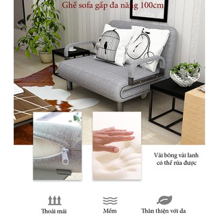 GHẾ SOFA GIƯỜNG 1m - SOFA GẤP ĐA NĂNG