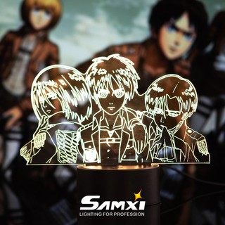 Đèn Led Trang Trí 3d Hình Anime Attack On Titan