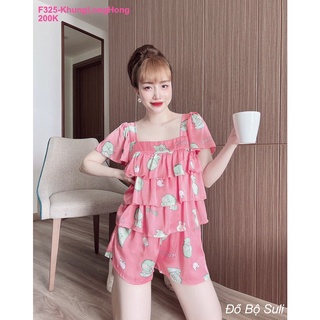 Đồ bộ latin áo tầng quần đùi dễ thương f325 - đồ bộ suli