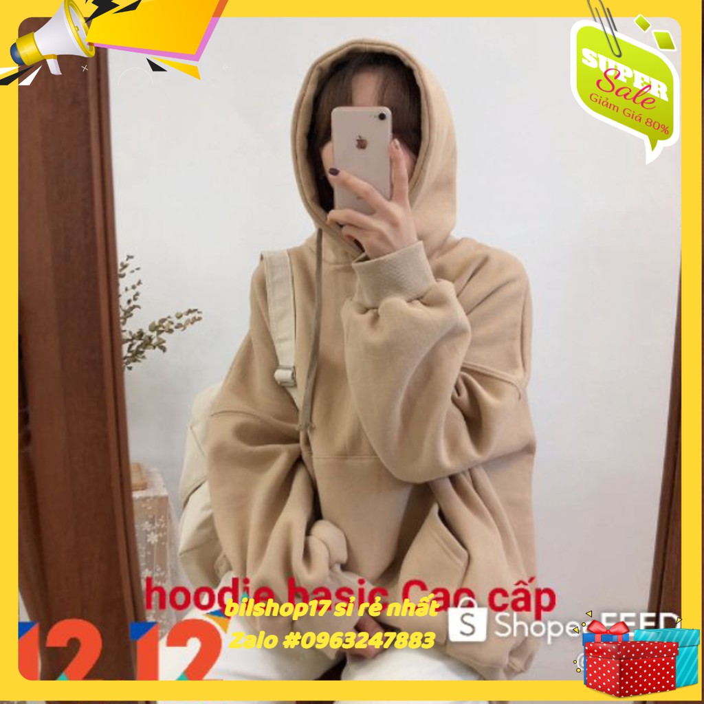 Hoodie trơn basic⚡hoodie nam ⚡hoodie nữ ⚡áo khoác nam ⚡áo khoác nữ Nỉ cotton