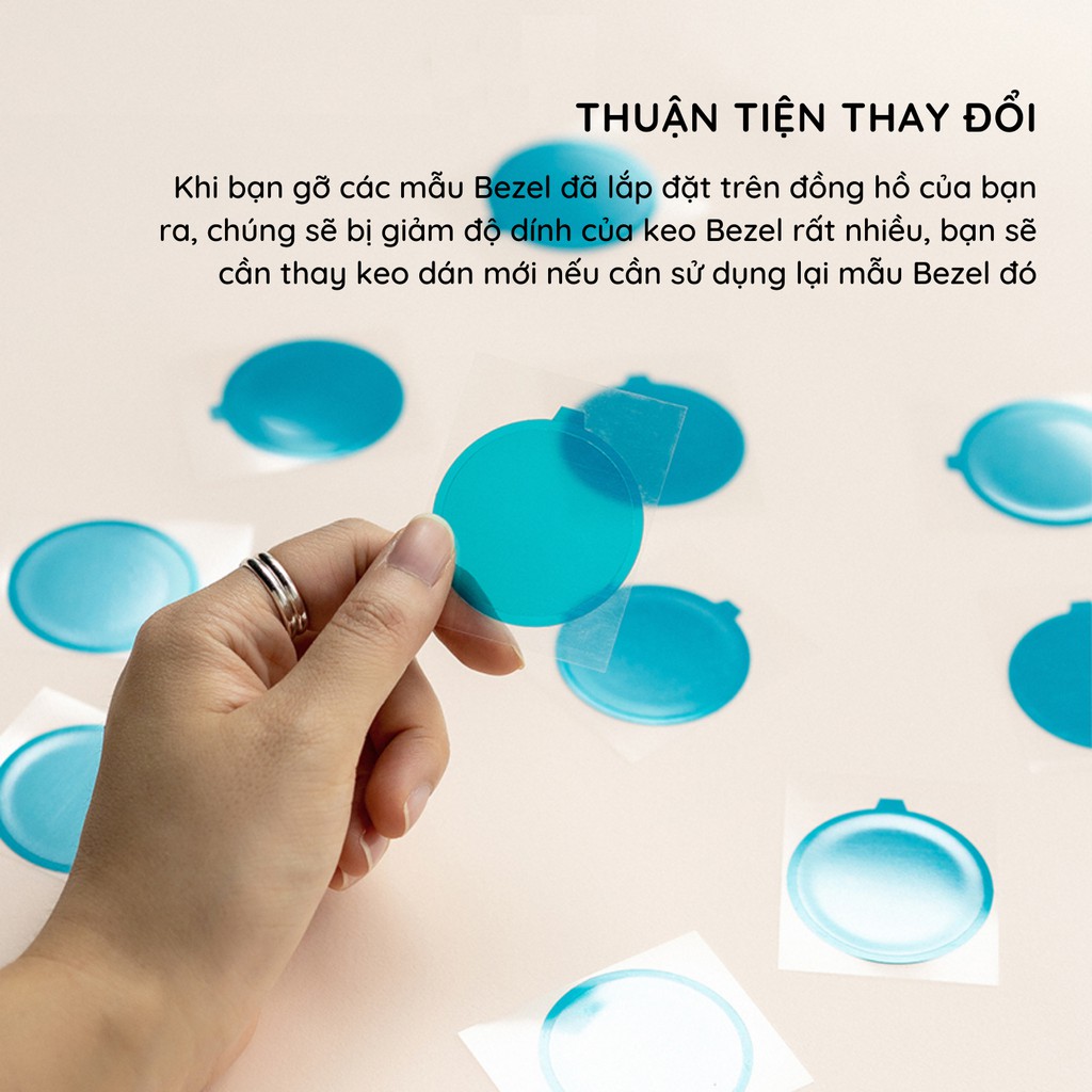 Keo dán thay thế cho viền Bezel (40/41/42/44/45/46mm) - Hãng Ringke