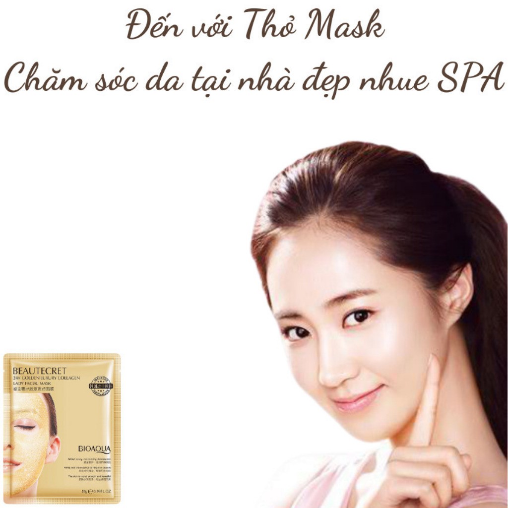 Mặt nạ thạch collagel BIOAQUA thủy tinh trong suốt mask nội địa trung dưỡng trắng sáng da giảm mụn