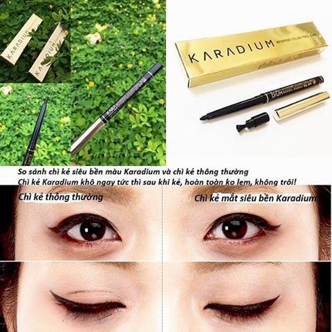 Chì kẻ mắt không trôi Karadium waterproof eyeliner pencil black