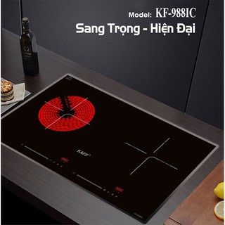 Bếp điện từ kết hợp kaff kf-988ic💝freeship💝 giảm 20k khi nhập bếp từ đôi nhập khẩu
