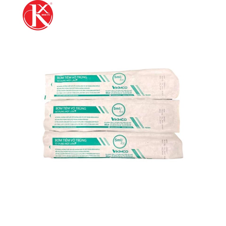 BƠM TIÊM VÔ TRÙNG SỬ DỤNG MỘT LẦN VIKIMCO 5ML/CC - KIM 25G x 1
