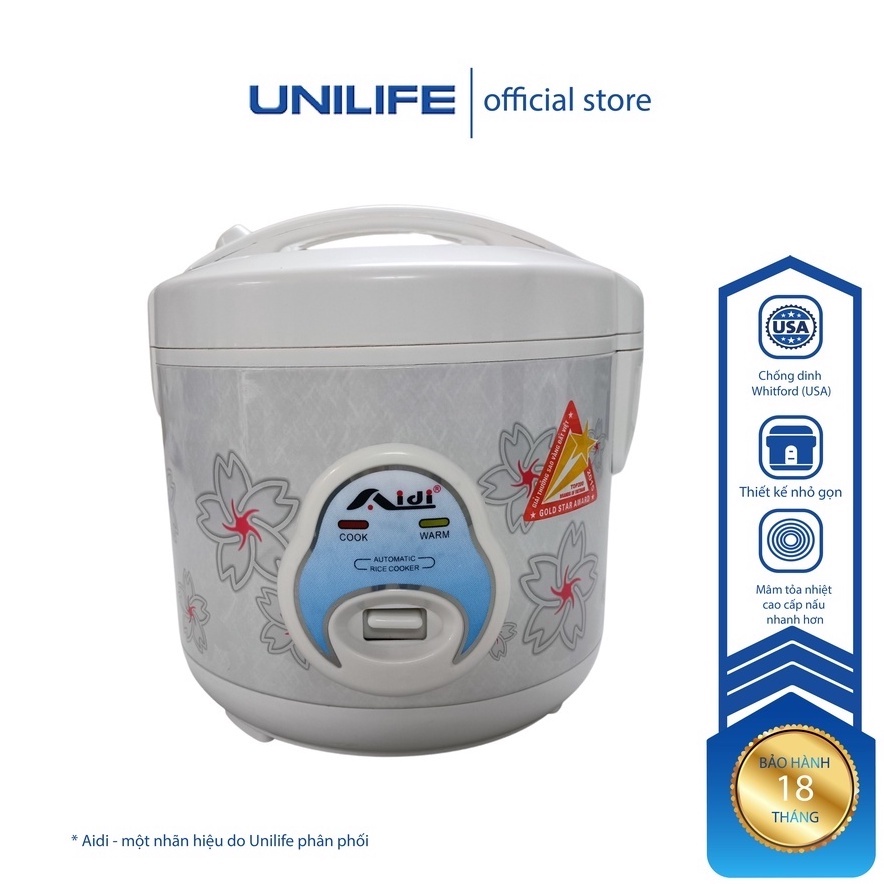 Nồi cơm điện AIDI MR-SM07J, nồi cơm điện 1.2l, nồi cơm điện chống dính, đa năng