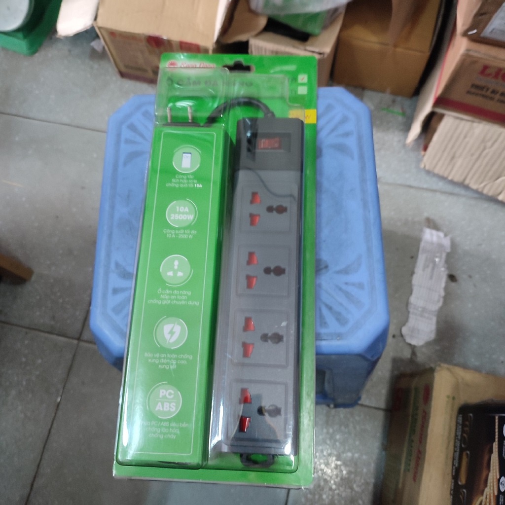 Ổ cắm dây 3 mét 5 mét 3 chấu đa năng chính hãng Rạng Đông