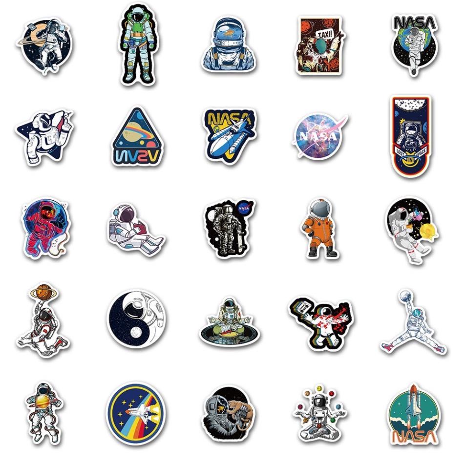 [STICKER 1K] SET 200 STICKER NASA SIÊU CHẤT DÁN TRANG TRÍ ĐT LAPTOP VALI TƯỜNG TỦ KỆ MŨ BẢO HIỂM XE MÁY NOTEBOOK