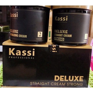 Kem duỗi tóc kassi deluxe siêu bóng mềm mượt dành cho salon chuyên nghiệp 1000ml*2