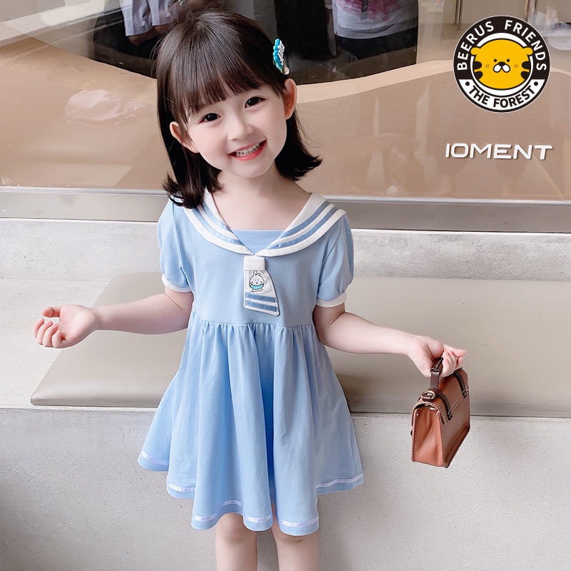 Đầm công chúa tay ngắn thiết kế mới thời trang mùa hè theo phong cách hàn quốc cho bé gái