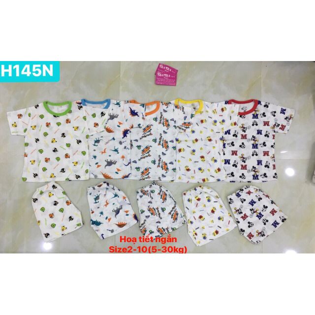 Set 5 bộ 100% cotton cho bé 8_10kg