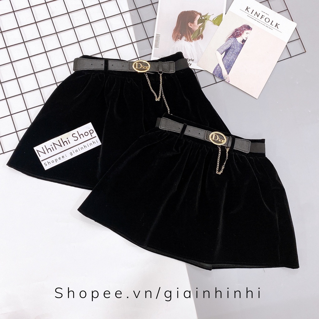 Chân váy nhung dáng A kèm tag D có lót quần cap cao CV095 - NhiNhi Shop | BigBuy360 - bigbuy360.vn