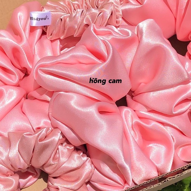 Đồ buộc tóc scrunchies lụa bigsize siêu to nhiều màu✨