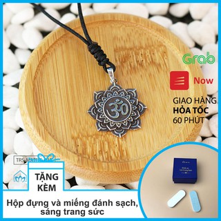 Mặt dây chuyền Mandala Om - Trang sức Bạc Phật giáo - Hiên Nhà