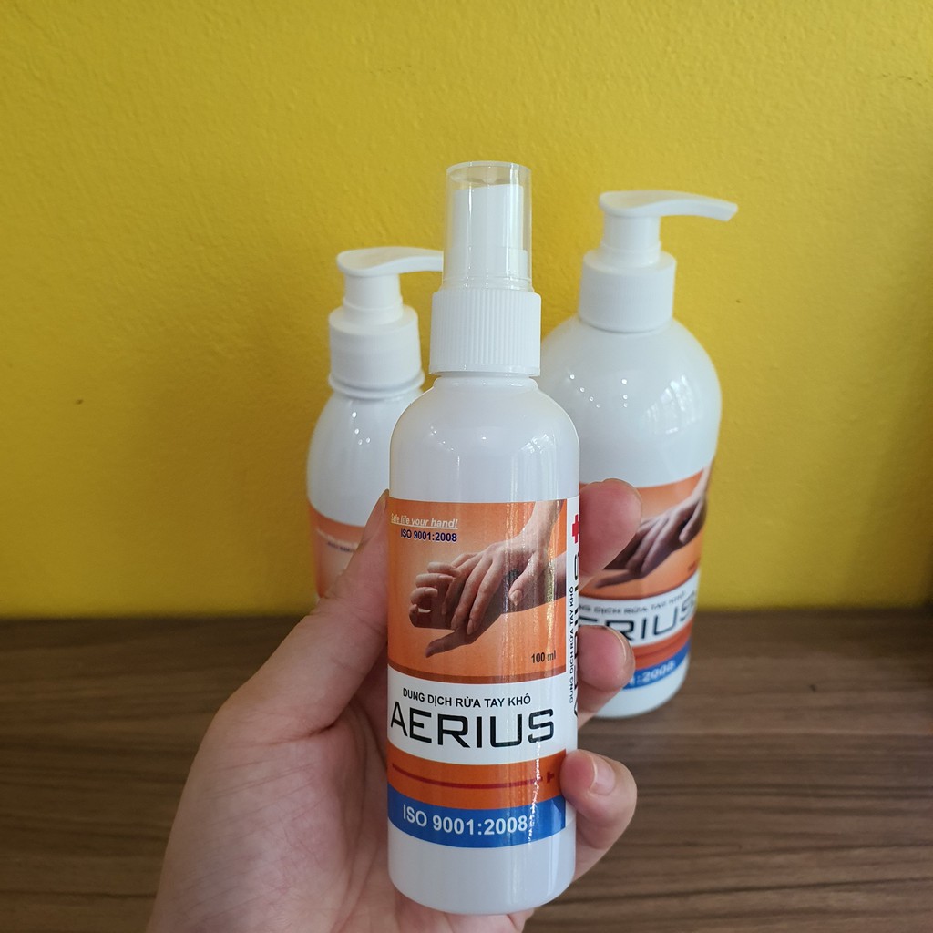 [Dung dịch xịt rửa tay] Nước rửa tay khô AERIUS diệt khuẩn, khử khuẩn, sát khuẩn (chai 100ml) | BigBuy360 - bigbuy360.vn